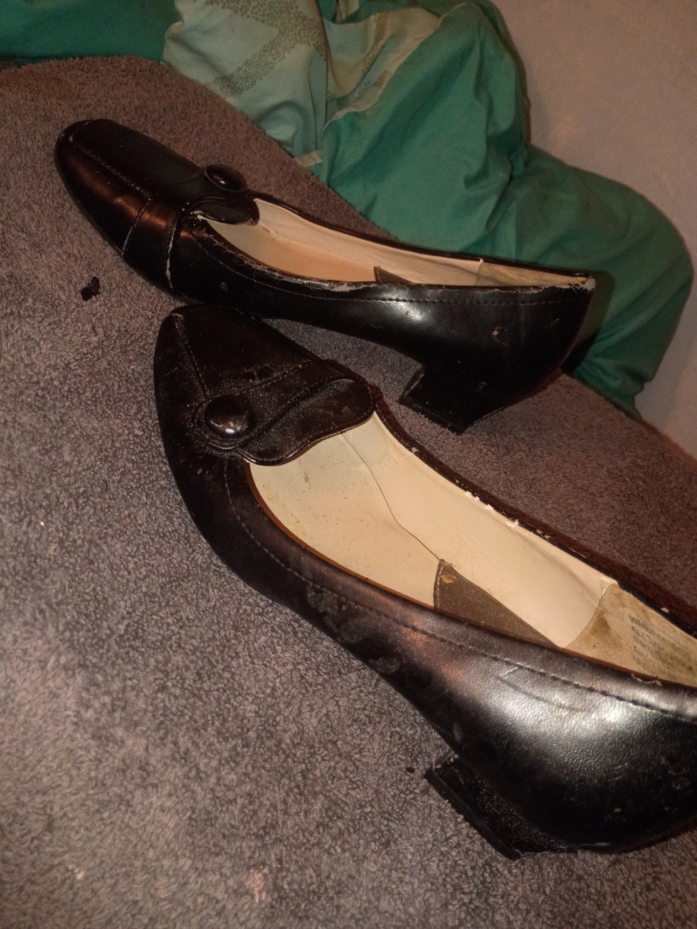 George Black Low Heel Loafers